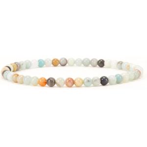 imageCherry Tree Collection  Small Medium Large Sizes  Gemstone Beaded Bracelets For Women and Men  4mm Round BeadsAmazonite MultiColor
