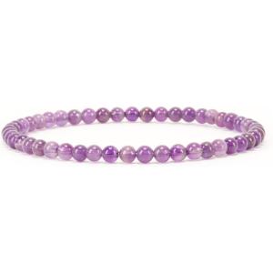 imageCherry Tree Collection  Small Medium Large Sizes  Gemstone Beaded Bracelets For Women and Men  4mm Round BeadsAmethyst