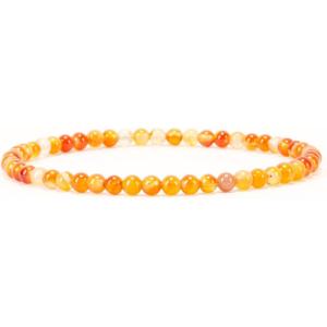 imageCherry Tree Collection  Small Medium Large Sizes  Gemstone Beaded Bracelets For Women and Men  4mm Round BeadsCarnelian