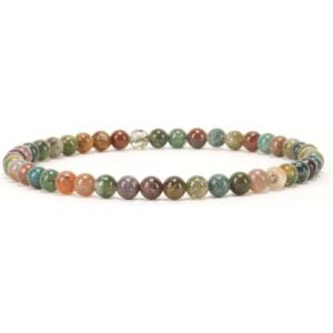 imageCherry Tree Collection  Small Medium Large Sizes  Gemstone Beaded Bracelets For Women and Men  4mm Round BeadsIndian Agate