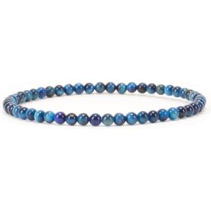 imageCherry Tree Collection  Small Medium Large Sizes  Gemstone Beaded Bracelets For Women and Men  4mm Round BeadsJade Blue Tigers Eye
