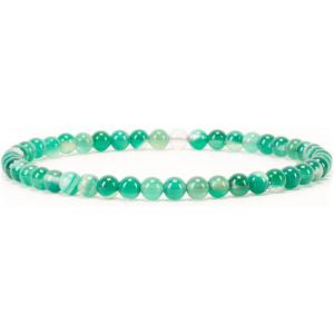 imageCherry Tree Collection  Small Medium Large Sizes  Gemstone Beaded Bracelets For Women and Men  4mm Round BeadsLace Agate Green