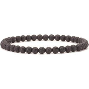 imageCherry Tree Collection  Small Medium Large Sizes  Gemstone Beaded Bracelets For Women and Men  4mm Round BeadsLava