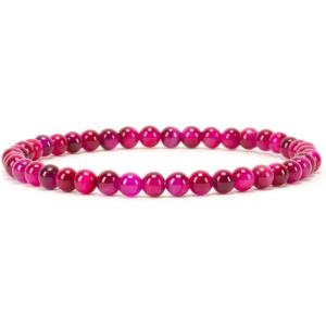 imageCherry Tree Collection  Small Medium Large Sizes  Gemstone Beaded Bracelets For Women and Men  4mm Round BeadsPink Tigers Eye