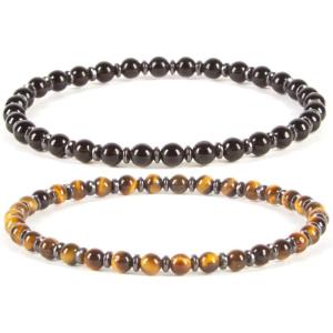 imageCherry Tree Collection  Small Medium Large Sizes  Gemstone Beaded Bracelets For Women and Men  4mm Round BeadsProtection Set