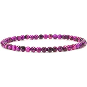 imageCherry Tree Collection  Small Medium Large Sizes  Gemstone Beaded Bracelets For Women and Men  4mm Round BeadsPurple Tigers Eye