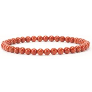 imageCherry Tree Collection  Small Medium Large Sizes  Gemstone Beaded Bracelets For Women and Men  4mm Round BeadsRed Jasper
