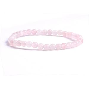 imageCherry Tree Collection  Small Medium Large Sizes  Gemstone Beaded Bracelets For Women and Men  4mm Round BeadsRose Quartz