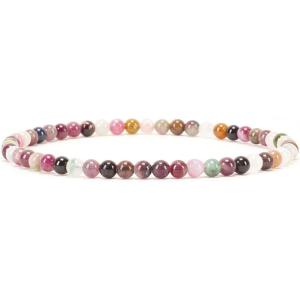 imageCherry Tree Collection  Small Medium Large Sizes  Gemstone Beaded Bracelets For Women and Men  4mm Round BeadsTourmaline