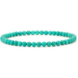 imageCherry Tree Collection  Small Medium Large Sizes  Gemstone Beaded Bracelets For Women and Men  4mm Round BeadsTurquoise Howlite Green
