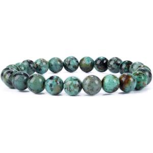 imageCherry Tree Collection  Small Medium Large Sizes  Gemstone Beaded Bracelets For Women and Men  8mm Round BeadsAfrican Turquoise