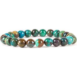 imageCherry Tree Collection  Small Medium Large Sizes  Gemstone Beaded Bracelets For Women and Men  8mm Round BeadsChrysocolla