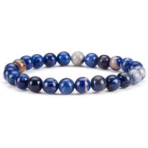 imageCherry Tree Collection  Small Medium Large Sizes  Gemstone Beaded Bracelets For Women and Men  8mm Round BeadsOrange Sodalite