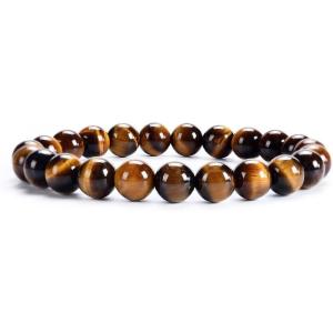 imageCherry Tree Collection  Small Medium Large Sizes  Gemstone Beaded Bracelets For Women and Men  8mm Round BeadsTigers Eye  AAA Grade