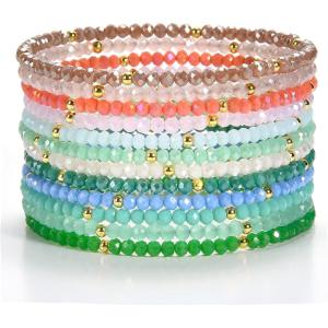 imageCherry Tree Collection  Crystal Bracelet Set of 12  For Women and Teens  6757quot To Fit Most Wrists  2x3mm Rondelle BeadsDaybreak  Gold