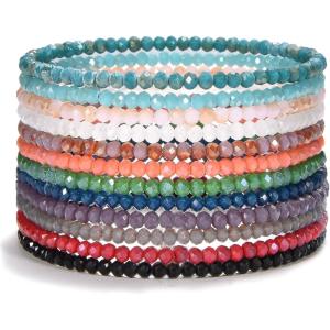 imageCherry Tree Collection  Crystal Bracelet Set of 12  For Women and Teens  6757quot To Fit Most Wrists  2x3mm Rondelle BeadsTwilight