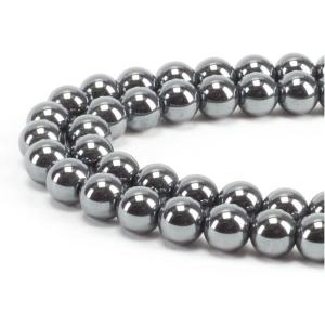 imageCherry Tree Collection  6mm Lace Agate Blue Gemstone Round Beads for Jewelry Making  1 Strand  60 PCShematite