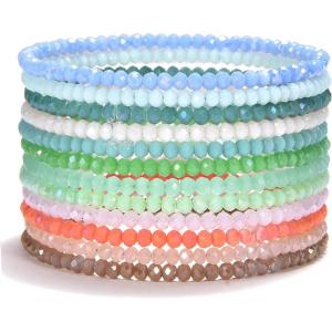 imageCherry Tree Collection  Crystal Bracelet Set of 12  For Women and Teens  6757quot To Fit Most Wrists  2x3mm Rondelle BeadsDaybreak