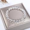 imageCherry Tree Collection Gemstone Beaded Stretch Bracelet 8mm Round Beads 7quotClear Quartz