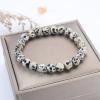 imageCherry Tree Collection Gemstone Beaded Stretch Bracelet 8mm Round Beads 7quotDalmatian Jasper