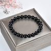 imageCherry Tree Collection Gemstone Beaded Stretch Bracelet 8mm Round Beads 7quotJet Stone