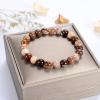 imageCherry Tree Collection Gemstone Beaded Stretch Bracelet 8mm Round Beads 7quotWood Opalite