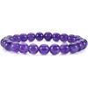 imageCherry Tree Collection Gemstone Beaded Stretch Bracelet 8mm Round Beads 7quotAmethyst