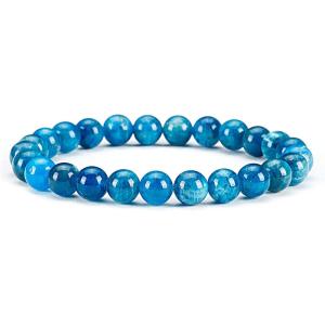 imageCherry Tree Collection Gemstone Beaded Stretch Bracelet 8mm Round Beads 7quotApatite