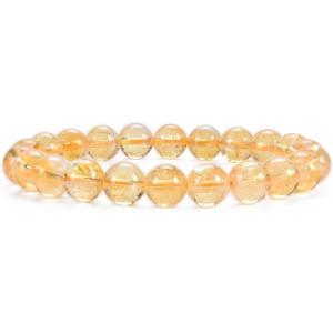 imageCherry Tree Collection Gemstone Beaded Stretch Bracelet 8mm Round Beads 7quotCitrine