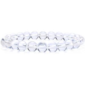 imageCherry Tree Collection Gemstone Beaded Stretch Bracelet 8mm Round Beads 7quotClear Quartz