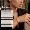imageCherry Tree Collection Lucky Red String  Bead Bracelet  for Protection ampamp Good Luck  Adjustable Red Thread Bracelet for Men ampamp Women Bracelet for Protection Luck and AbundanceSet of Bead  Plain