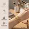 image:imageCherry Tree Collection Stainless Steel Bracelets for Women  Stackable Bracelet Set of 6 Silver  To Fit Most Wrists  Stainless Steel Charm Bracelet  Fashion Accessories JewelryGold