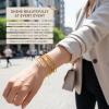 image:imageCherry Tree Collection Stainless Steel Bracelets for Women  Stackable Bracelet Set of 6 Silver  To Fit Most Wrists  Stainless Steel Charm Bracelet  Fashion Accessories JewelryGold