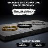 image:imageStainless Steel Cuban Link Bracelet for Men Classic Chain Bracelet  Mens Bracelets in SilverGoldBlack  Meaningful Gift for Son Husband Dad amp Boyfriend  Hypoallergenic Jewelry with Gift BoxBoyfriendBlack