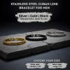 image:imageStainless Steel Cuban Link Bracelet for Men Classic Chain Bracelet  Mens Bracelets in SilverGoldBlack  Meaningful Gift for Son Husband Dad amp Boyfriend  Hypoallergenic Jewelry with Gift BoxSonSilver
