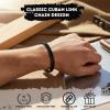 image:imageStainless Steel Cuban Link Bracelet for Men Classic Chain Bracelet  Mens Bracelets in SilverGoldBlack  Meaningful Gift for Son Husband Dad amp Boyfriend  Hypoallergenic Jewelry with Gift BoxBoyfriendBlack