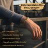 image:imageStainless Steel Cuban Link Bracelet for Men Classic Chain Bracelet  Mens Bracelets in SilverGoldBlack  Meaningful Gift for Son Husband Dad amp Boyfriend  Hypoallergenic Jewelry with Gift BoxSonGold