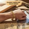 image:imageStainless Steel Cuban Link Bracelet for Men Classic Chain Bracelet  Mens Bracelets in SilverGoldBlack  Meaningful Gift for Son Husband Dad amp Boyfriend  Hypoallergenic Jewelry with Gift BoxSonGold