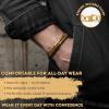 image:imageStainless Steel Cuban Link Bracelet for Men Classic Chain Bracelet  Mens Bracelets in SilverGoldBlack  Meaningful Gift for Son Husband Dad amp Boyfriend  Hypoallergenic Jewelry with Gift BoxHusbandGold