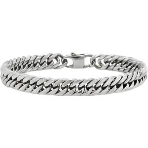 image:imageStainless Steel Cuban Link Bracelet for Men Classic Chain Bracelet  Mens Bracelets in SilverGoldBlack  Meaningful Gift for Son Husband Dad amp Boyfriend  Hypoallergenic Jewelry with Gift BoxBoyfriendSilver