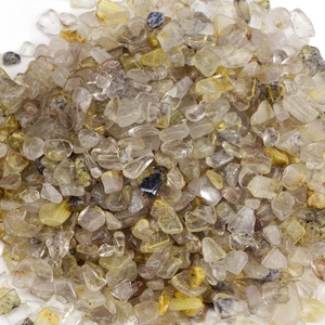 image:imageCherry Tree Collection 12 Pound Polished Tumbled Gemstone Chips Pebbles Crystal Chips Bulk for Jewelry Making Healing Plants Succulents Aquariums Decoration Chakra PeridotSGold Rutilated Quartz
