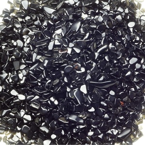 image:imageCherry Tree Collection 12 Pound Polished Tumbled Gemstone Chips Pebbles Crystal Chips Bulk for Jewelry Making Healing Plants Succulents Aquariums Decoration Chakra PeridotSBlack Obsidian